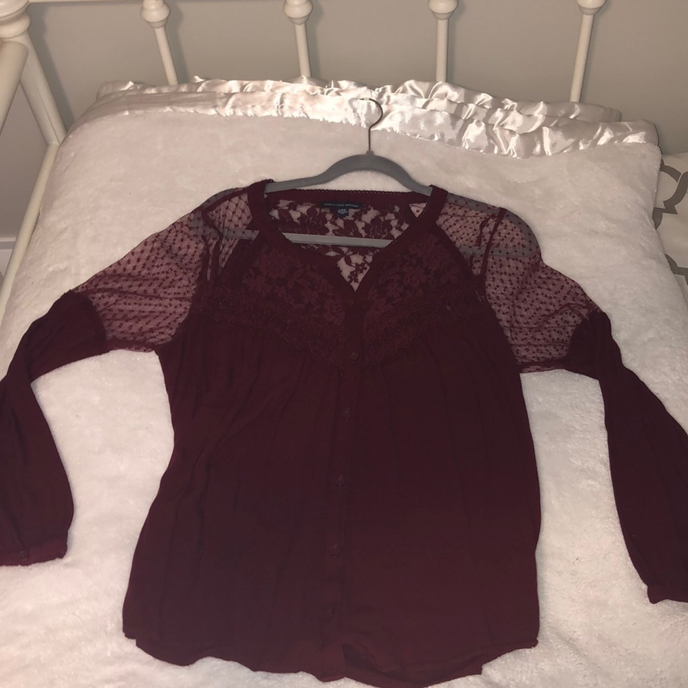 Long sleeve button down blouse